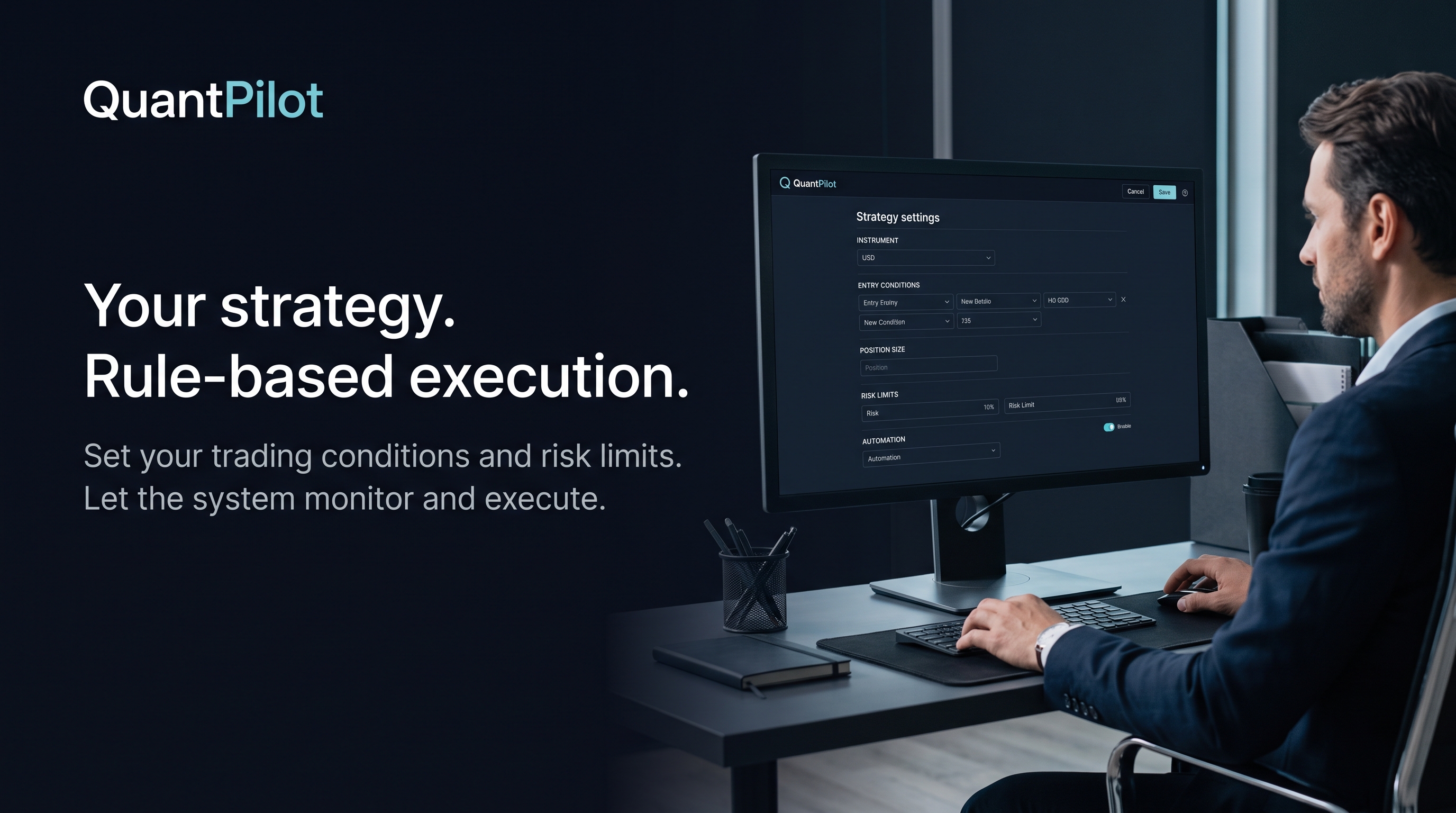 QuantPilot strategy settings original promotional image
